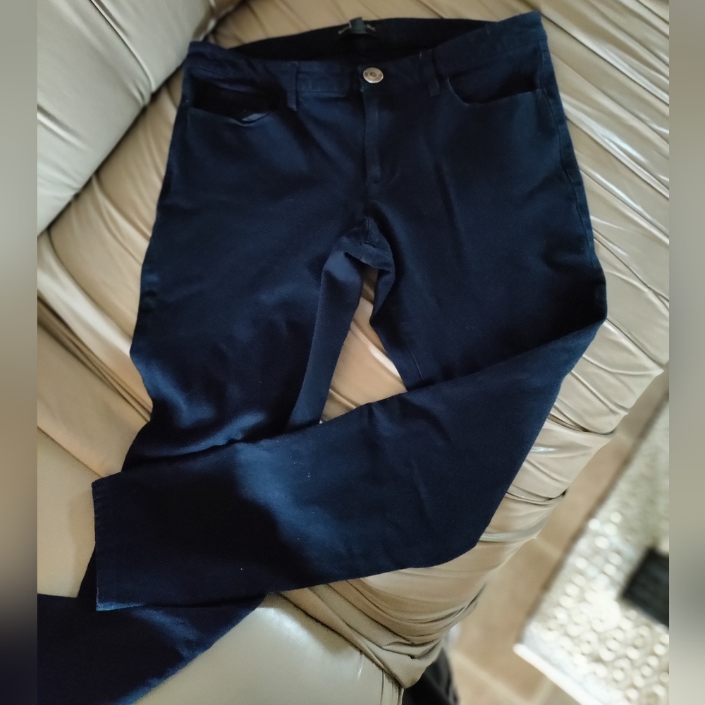 BananaRepublic Sloan Skinny midnight navy stretch dress ankle pants. EUC